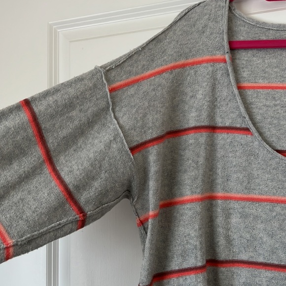 FREE PEOPLE Cropped Lightweight Striped Sweater - Picture 2 of 4